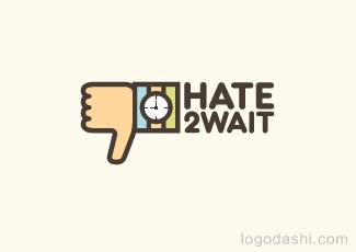 Hate2Wait自由師標識圖形標志logo設計，品牌vi設計